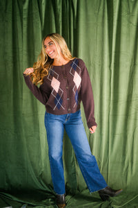 Autumn Argyle Cardigan