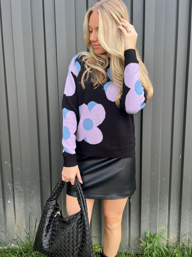 Bold Flower Sweater