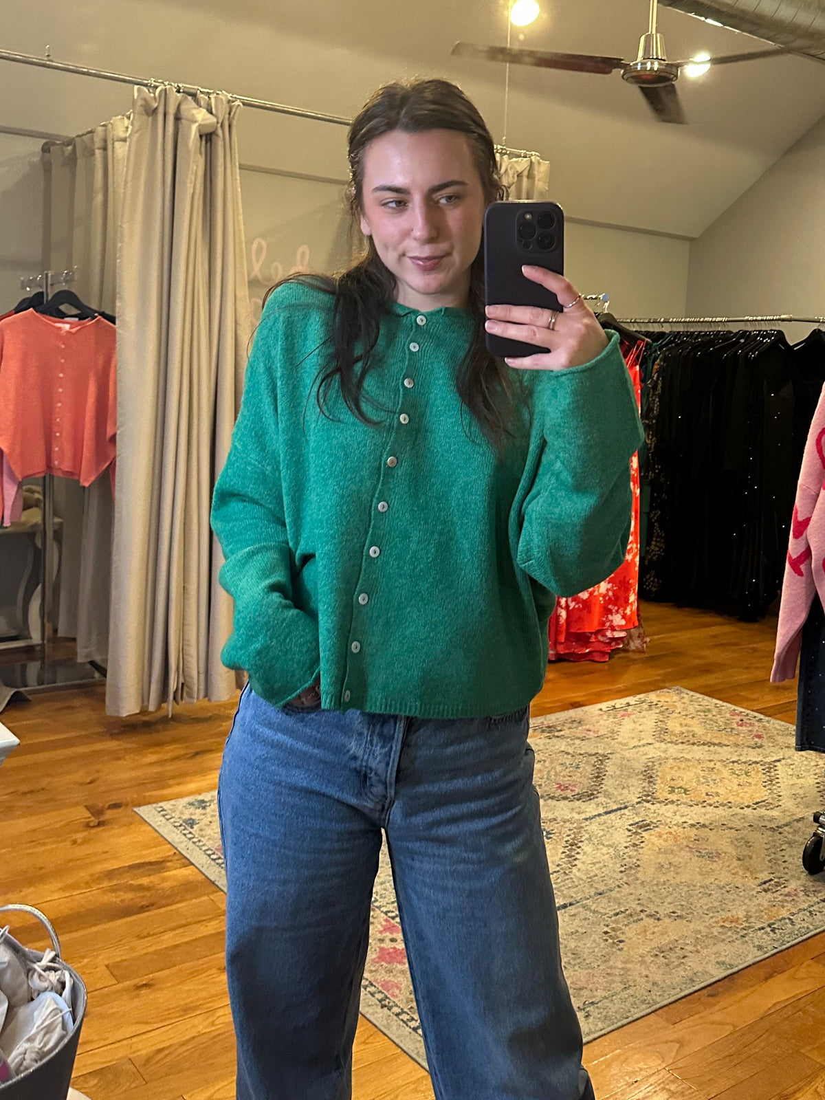 Molly Cardigan Kelly Green