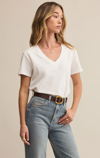 Weekdays V-Neck Tee White