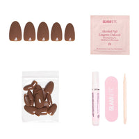 Chocolate Brown Press-On Nails | Fall Solids | Short Oval