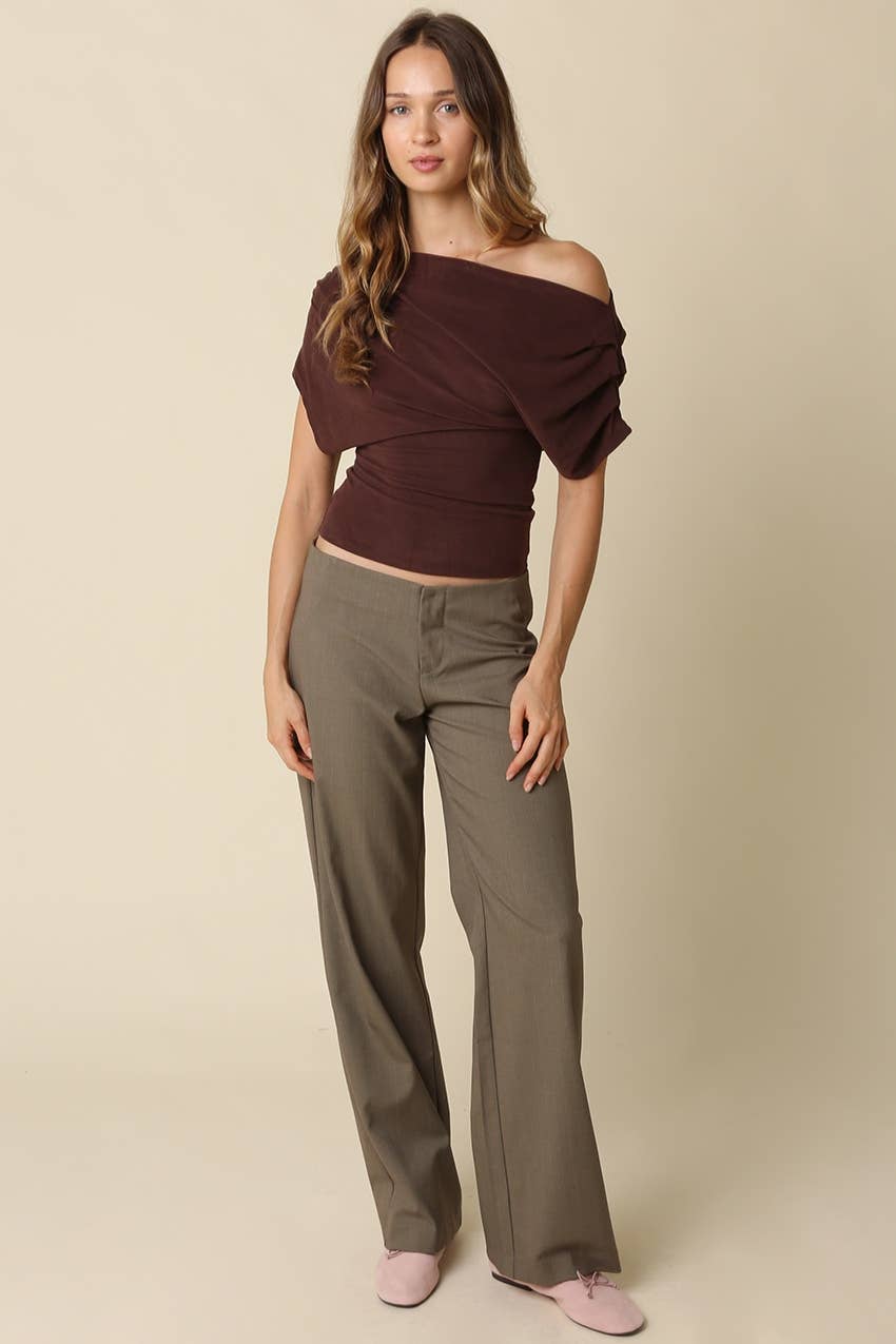 Carina Draped One Shoulder Top