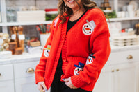 Snowman Pocket Cardigan