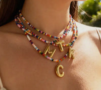 Rainbow Letter Necklace