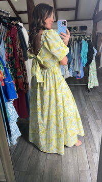 Beautiful Morning Bubble Sleeve Maxi Dress