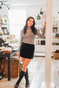 Cindi Skirt Black Velvet