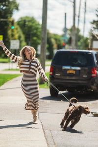 Sally Striped Cardigan & Dress Set