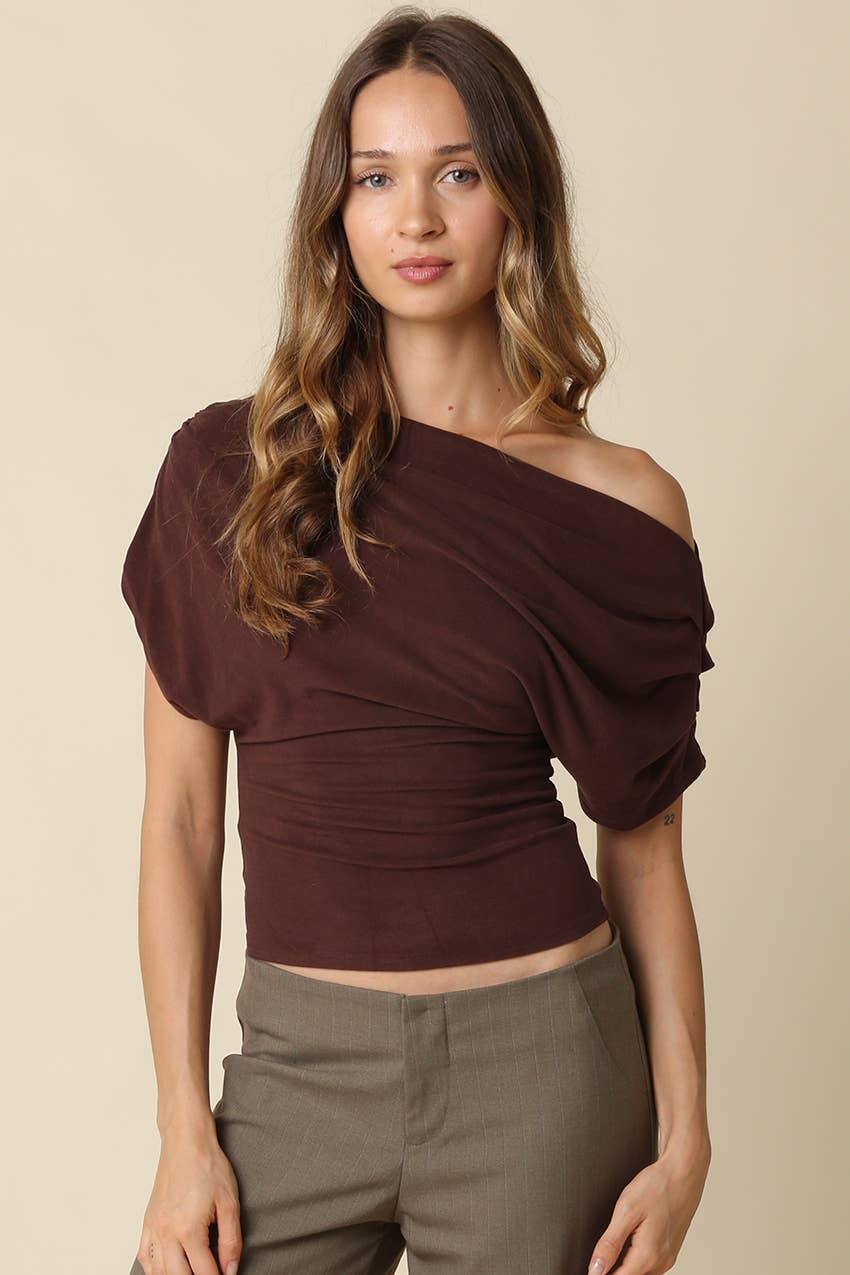 Carina Draped One Shoulder Top