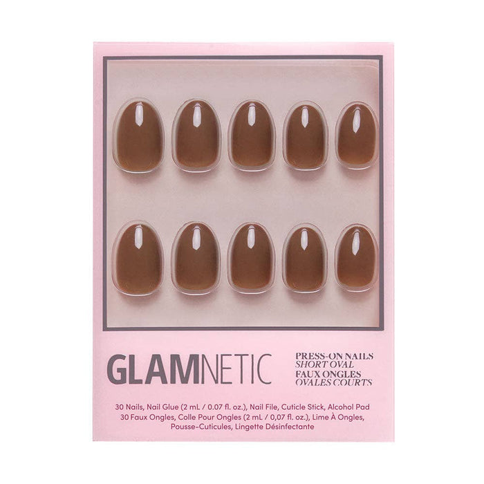 Chocolate Brown Press-On Nails | Fall Solids | Short Oval