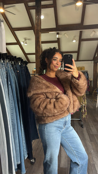 Mocha Memory Faux Fur Jacket