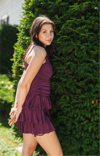 Tiers of Joy Purple Mini Dress