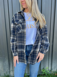 Navy Plaid Jacket