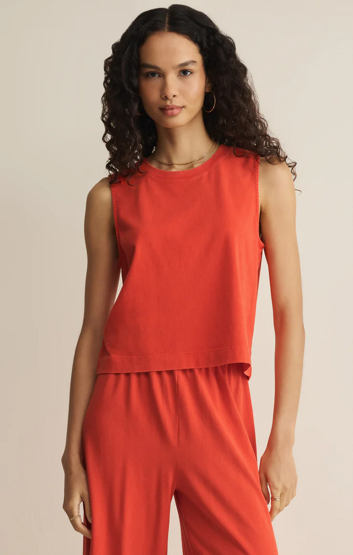 Sloane Jersey Muscle Tank Lychee