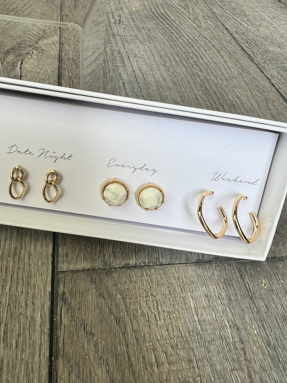 Oval Link Dangle Earring Set