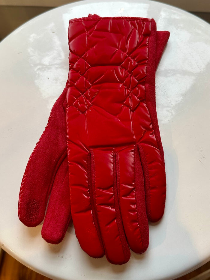 Red Puffer Gloves