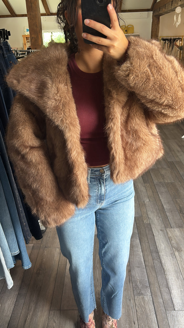 Mocha Memory Faux Fur Jacket