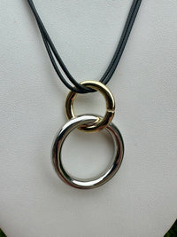 Double Round Ring & Cord Necklace