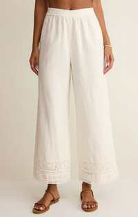 Scout Embroidered Pant White