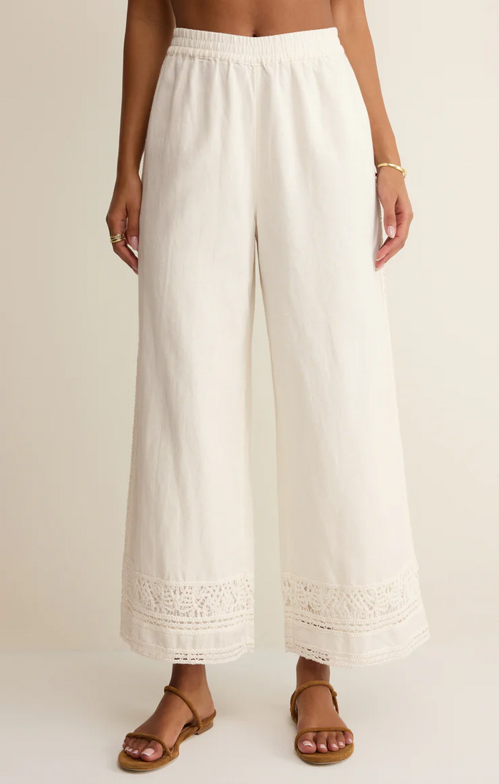 Scout Embroidered Pant White