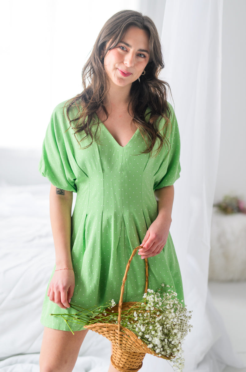 Pistachio Bubble Dot Dress