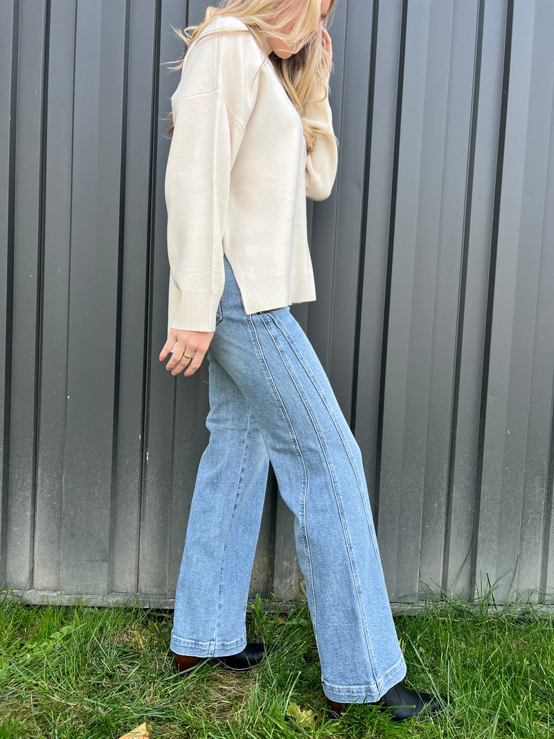 Sia Side Seam Retro Wide Judy Blue Jean