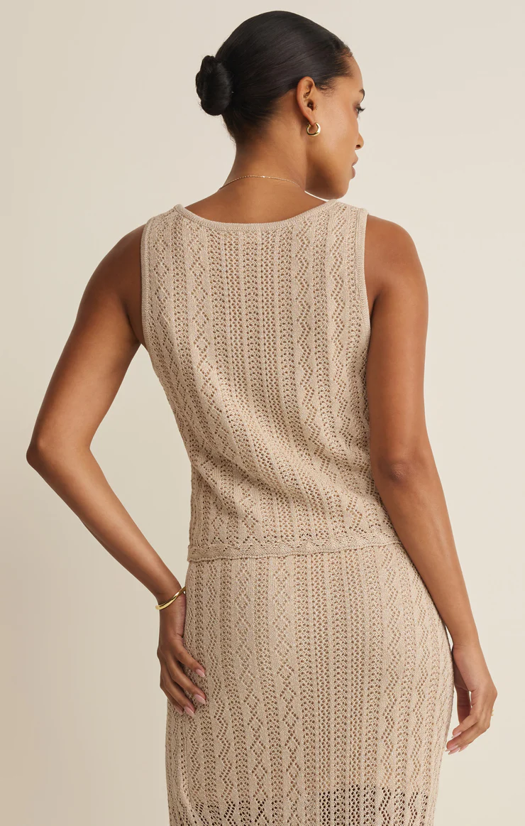 Glimmer Sweater Tank Gold Metallic