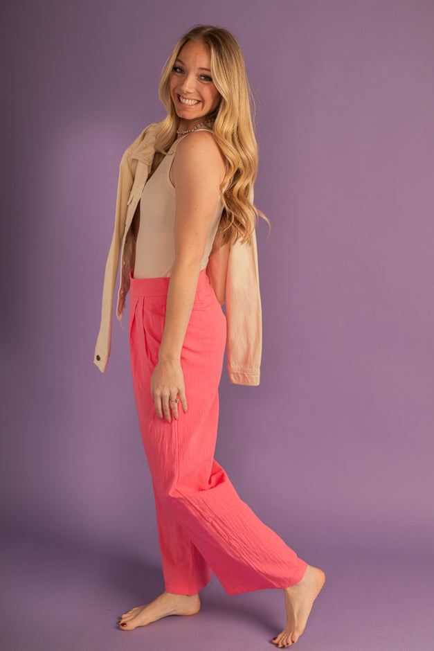 Pretty In Pink Woven Pant