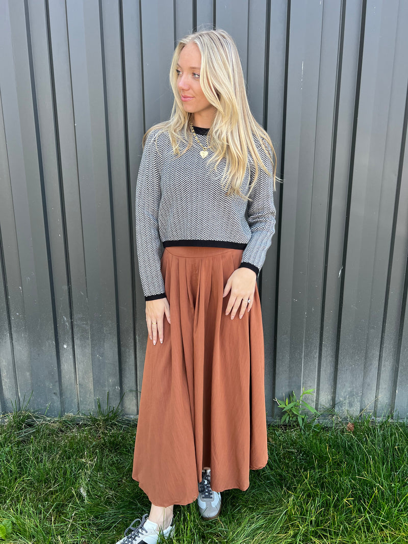 Brenda Brown Midi Skirt