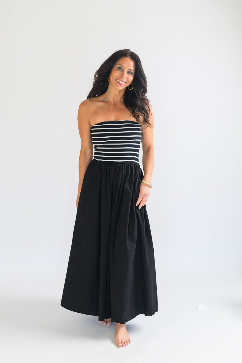 Jet Set Stripe Tube Dress – Blush