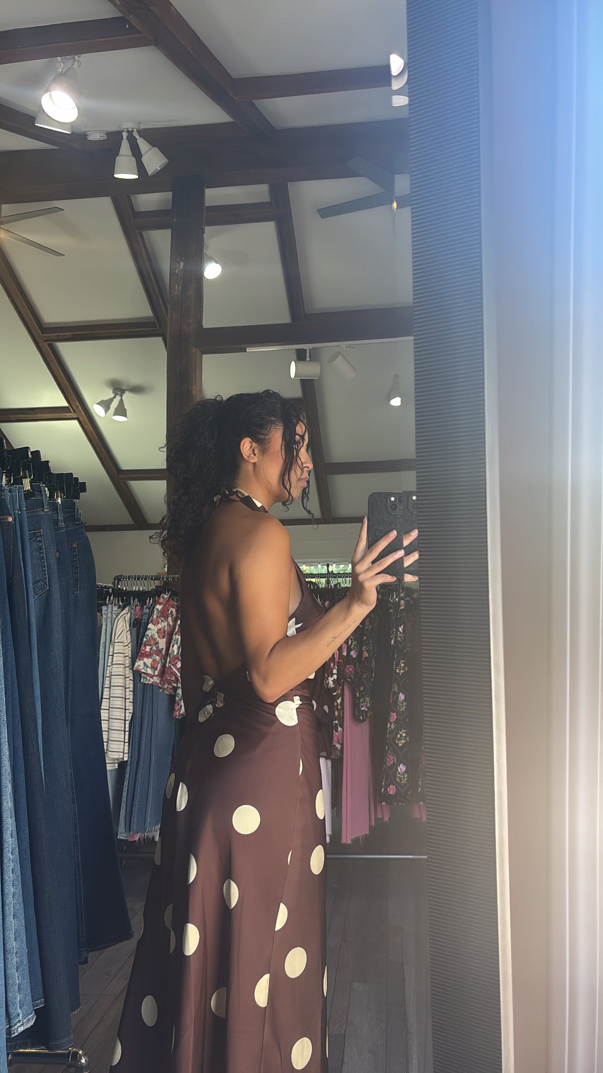 Vivian Halter Neck Polka Dot Dress