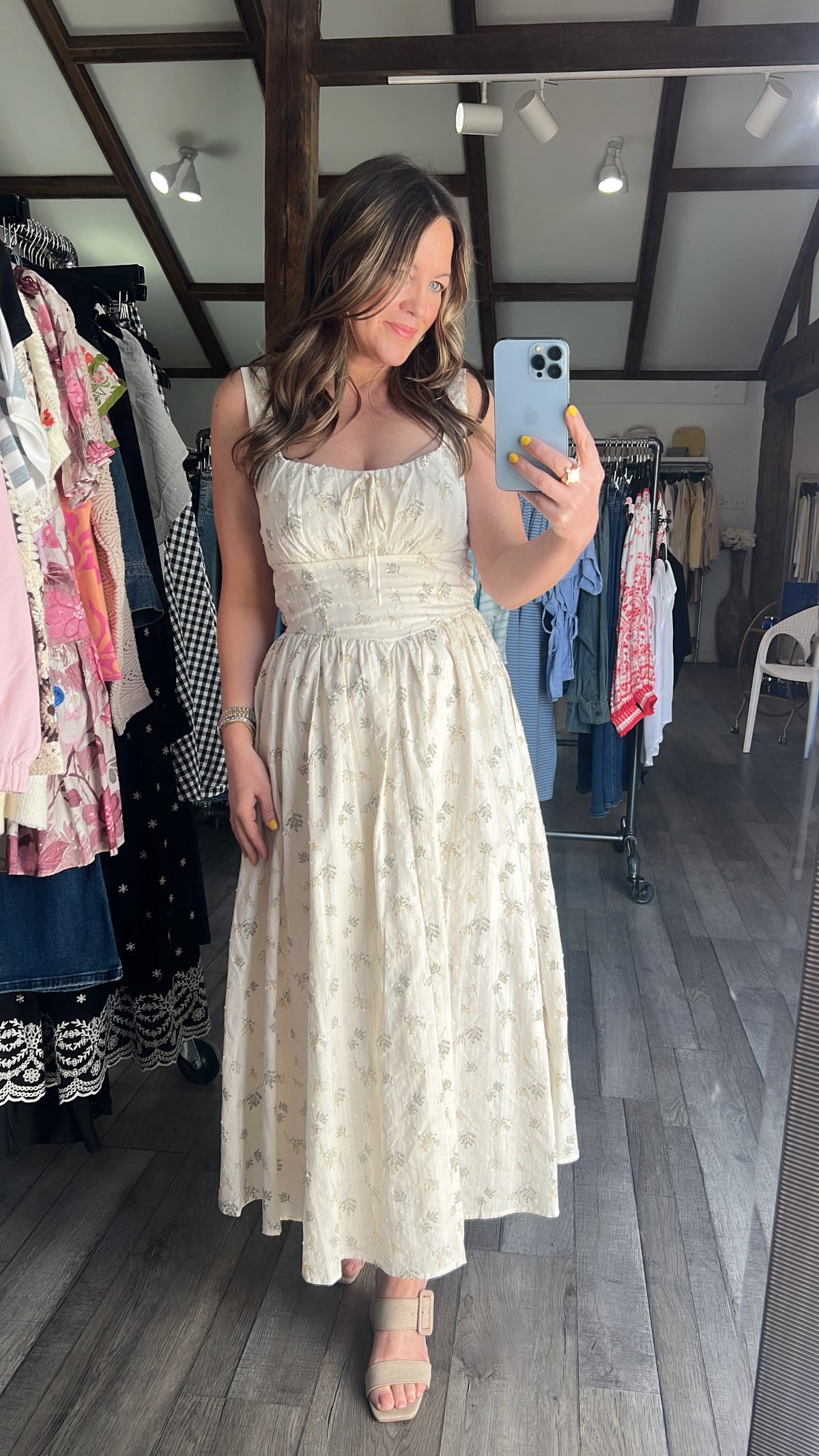 Cream Garden Whispers Dress