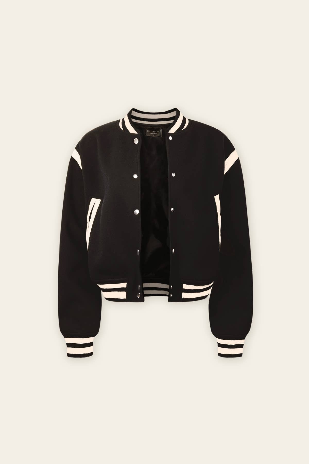Cropped Varsity Bomber Jacket