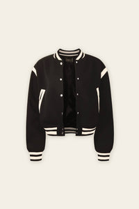 Cropped Varsity Bomber Jacket