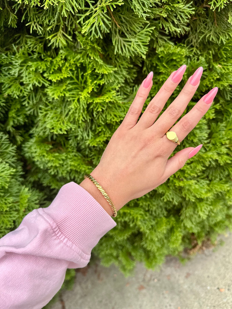 Signet Round Ring Gold