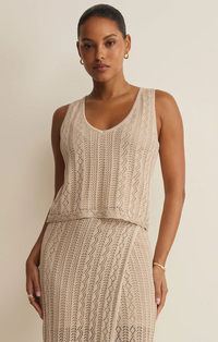 Glimmer Sweater Tank Gold Metallic