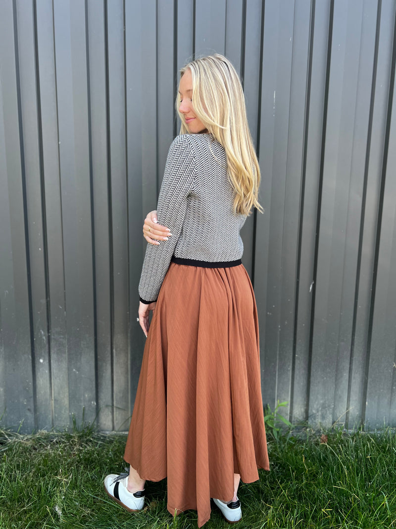 Brenda Brown Midi Skirt