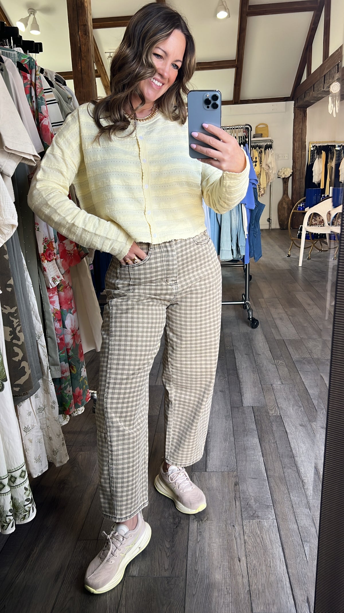 Butter Scalloped Edge Pointelle Cropped Cardigan