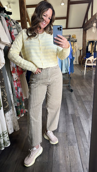 Butter Scalloped Edge Pointelle Cropped Cardigan