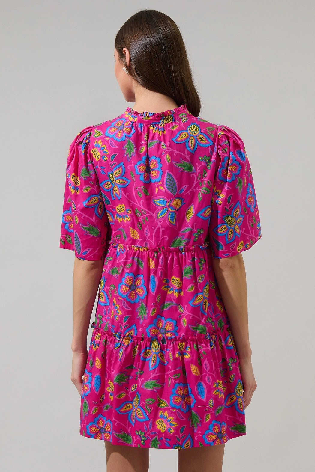 Dixie Split Neck Shift Dress