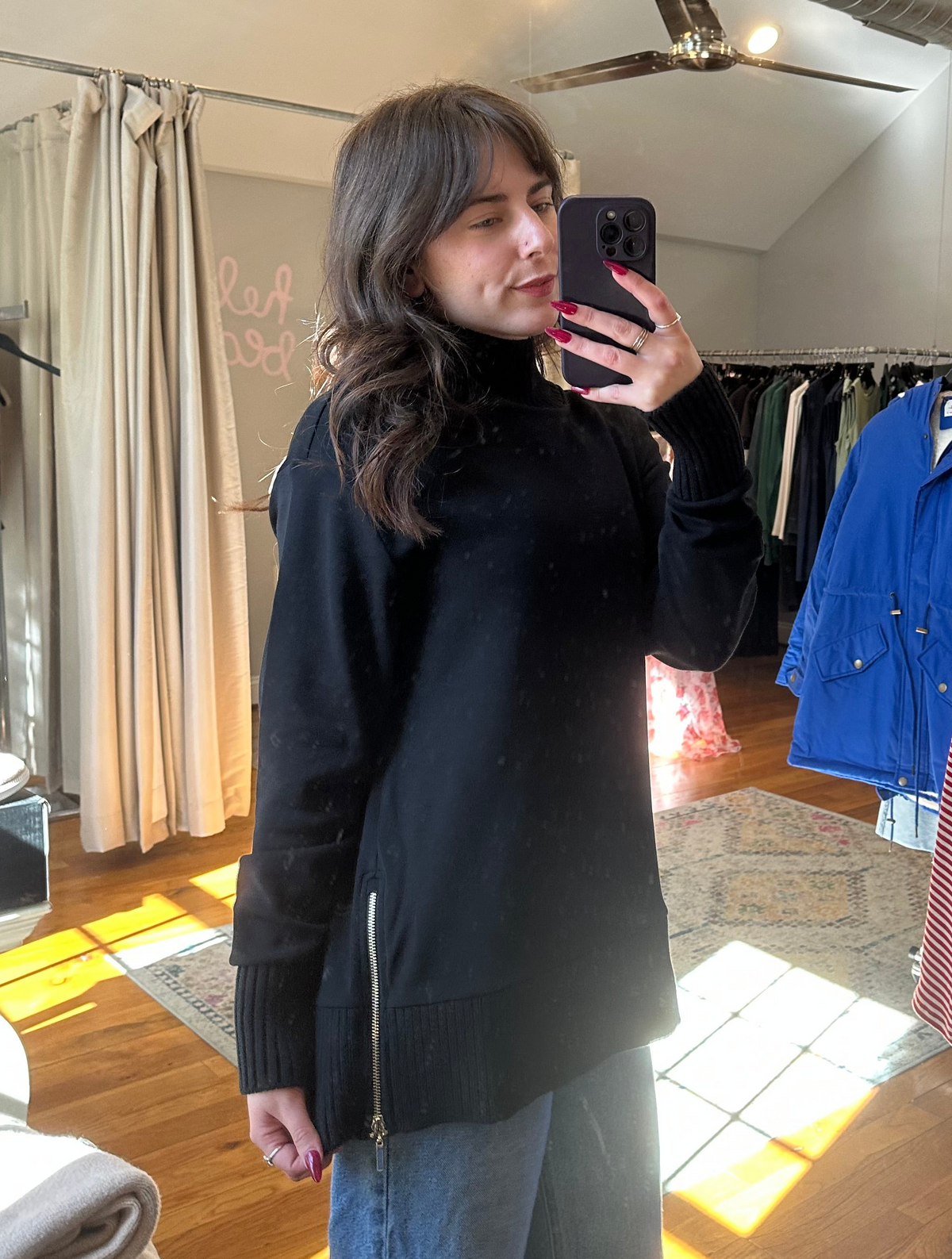 Sable Rib Sweatshirt Black