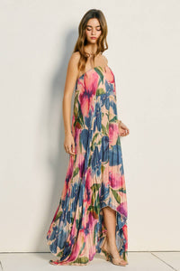 Kaylor Strapless Pleated Maxi