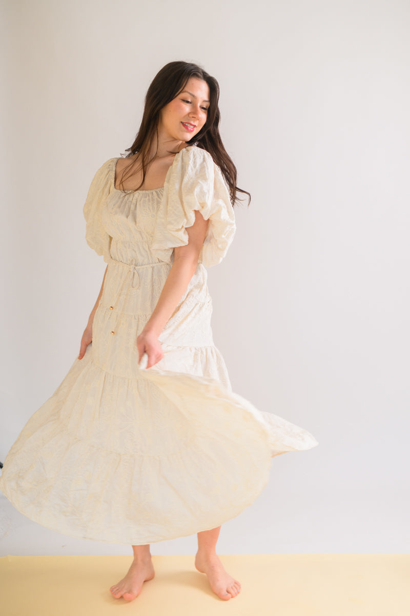 Linen Blossom Dress