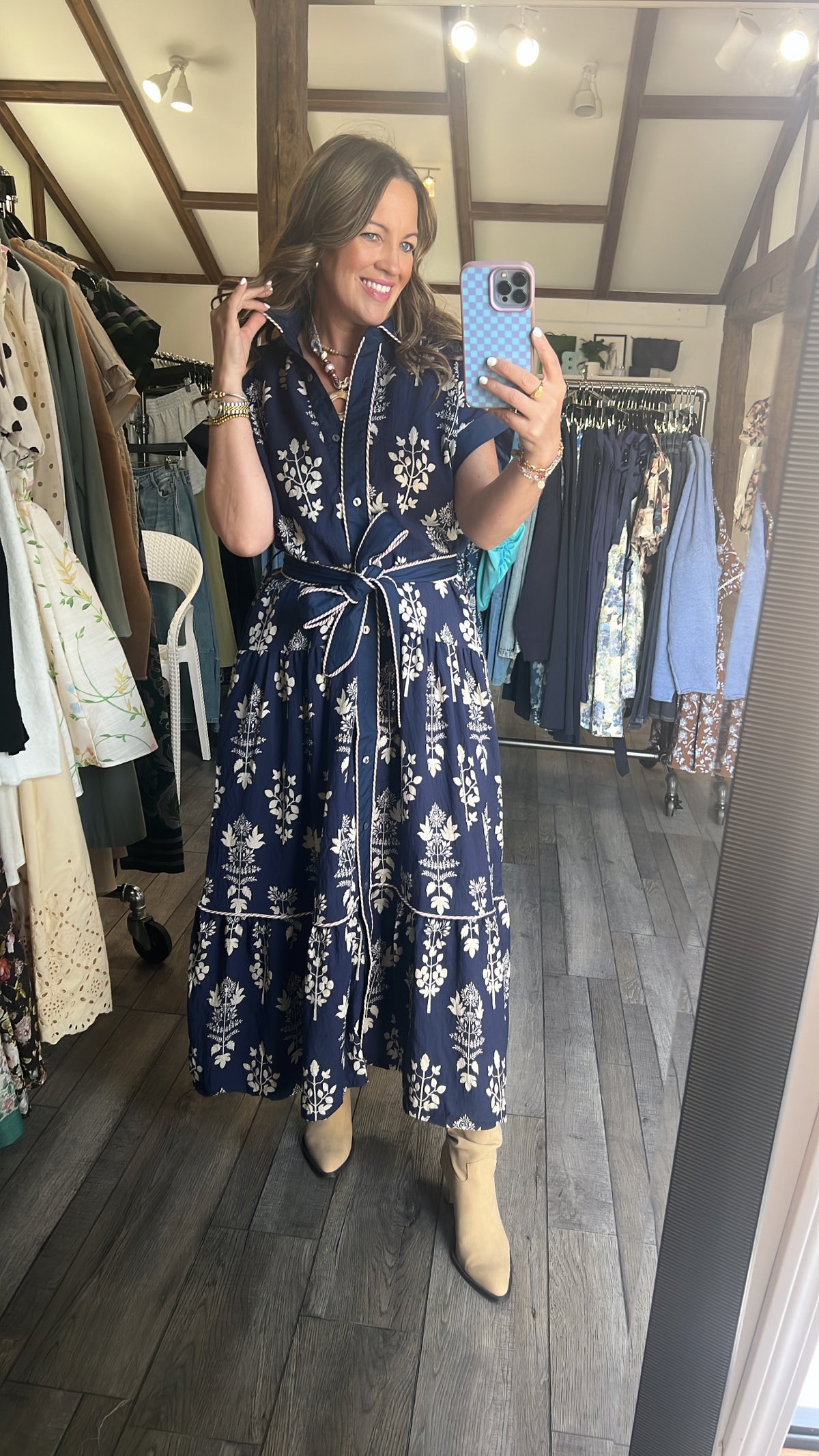 Navy Chai Sky Dress