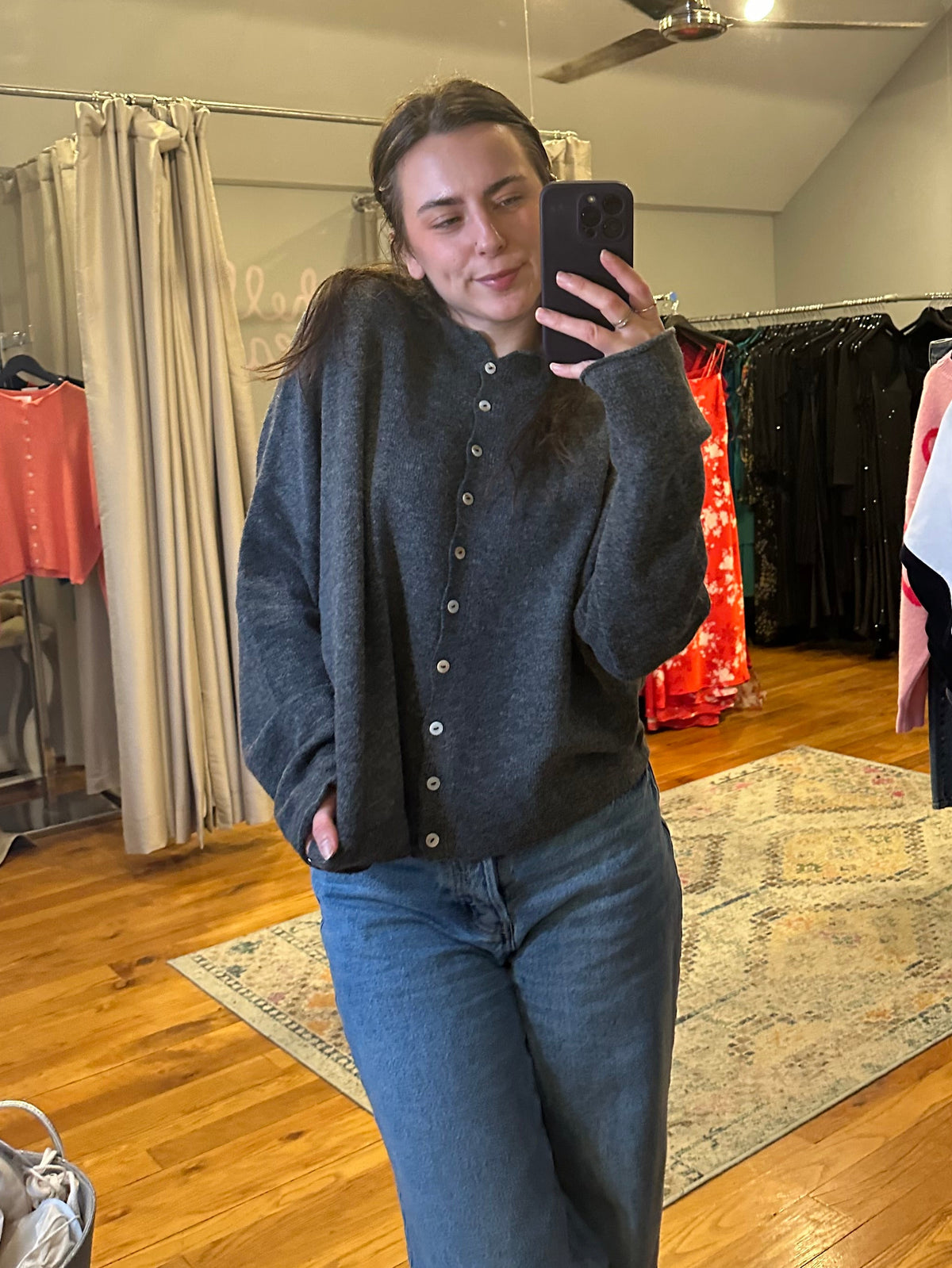 Molly Cardigan Charcoal