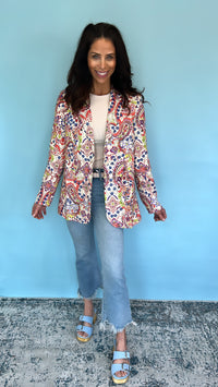 Paisley Print Blazer