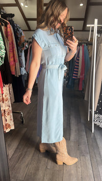 Tracey Tencel Tie Midi Dress