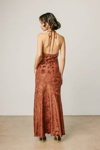 Floral Velvet Burnout Maxi Dress