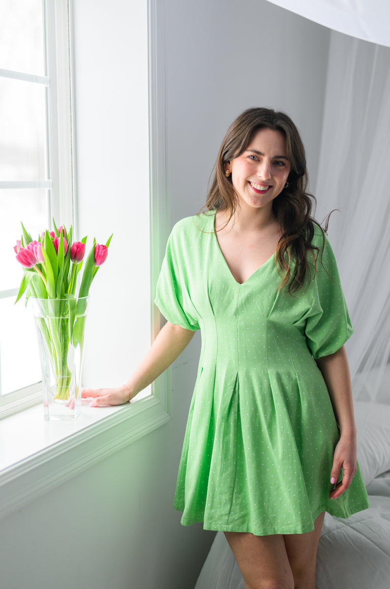 Pistachio Bubble Dot Dress