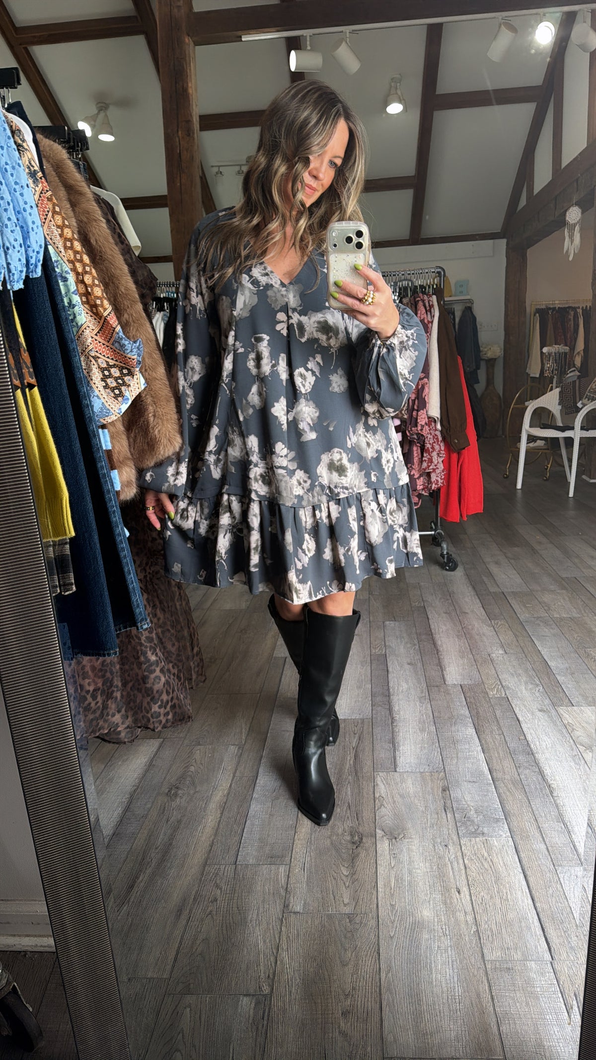 Fawning For Floral Tiered Dress