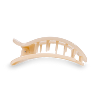 Almond Beige Medium Flat Round Hair Clip